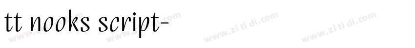 tt nooks script字体转换